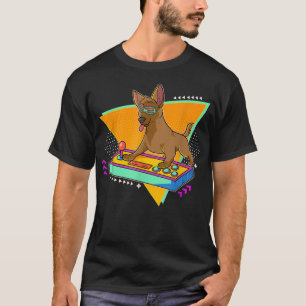 80sスワッグ3Dゲーマードッグビデオゲームプレイヤーペットシッター Tシャツ