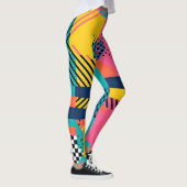 80sトレンドカラフル レギンス (右)