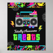 80sトータル素晴らしトリートパーティー署名誕生日 ポスター (正面)