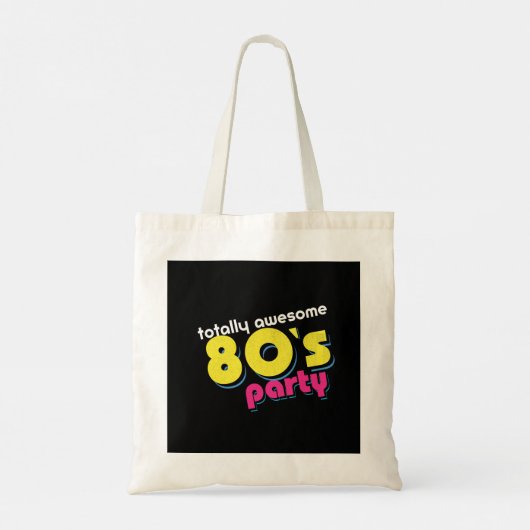 80sトートバッグ素晴らし全体のパーティー トートバッグ (裏面)