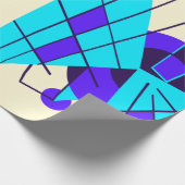 80sネオンブルーレトロラッピング紙 ラッピングペーパー (角)