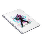 80sノートブックに戻るブルーとピンクのレトロ ノートブック (右側)