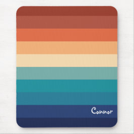 80sパーソナライズされたグラデカラフルィティストライプのング マウスパッド