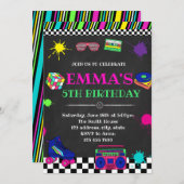 80sパーティの招待状 招待状 (正面/裏面)