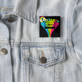 80sパーティーの背景 缶バッジ (インサイチュ)