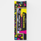 80sパーティーバナーの標識に戻る 横断幕 (縦)