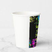 80sパーティーレトロネオン絵を描(ばちゃばちゃ)跳ねるパーソナライズされた 紙コップ (右)