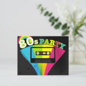 80sパーティー背景 ポストカード (スタンド正面)
