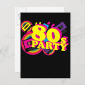 80sパーティー インビテーションポストカード (正面/裏面)