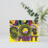 80sパーティー インビテーションポストカード (スタンド正面)