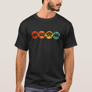 80sビデオゲームヴィンテージレトロアーケード tシャツ