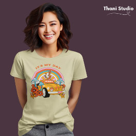 80sフラッシュバックヴィンテージレトロ誕生日パーティーBeige Tシャツ