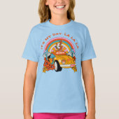 80sフラッシュバックヴィンテージレトロ誕生日会ブルー tシャツ (正面)