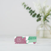 80sフレッシュ抽象芸術 |ピンクと緑のシェイプのWebサイト スキニー名刺 (スタンド正面)