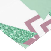 80sフレッシュ抽象芸術 |ピンクと緑の図形のパターン テーブルクロス (アングル)