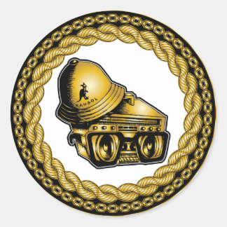 "80'sベビー – ジョニー5"ステッカー。 ラウンドシール