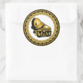 "80'sベビー – ジョニー5"ステッカー。 ラウンドシール (バッグ)