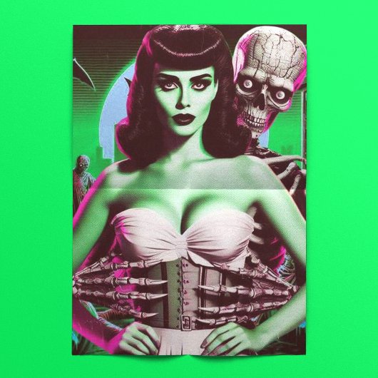 80sホラーVHSガール 薄葉紙