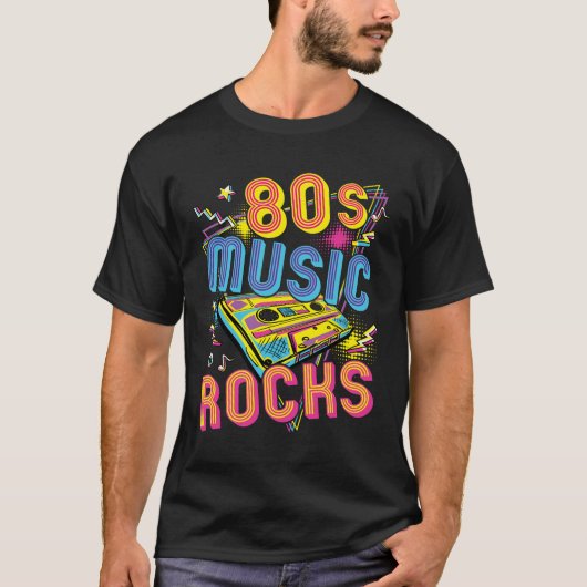80sミュージックロック1980sロック tシャツ (正面)