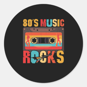 80sミュージックロック – ヴィンテージレトロ ラウンドシール