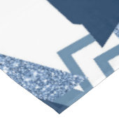 80sルクセ抽象芸術 |ターコイズとネイビーブルー テーブルクロス (アングル)