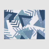 80sルクセ抽象芸術 |ターコイズとネイビーブルー 薄葉紙 (正面)