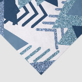 80sルクセ抽象芸術 |ターコイズとネイビーブルー 薄葉紙 (詳細)