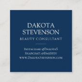 80sルクセ抽象芸術 |ターコイズと海軍モノグラム コーリングカード (裏面)