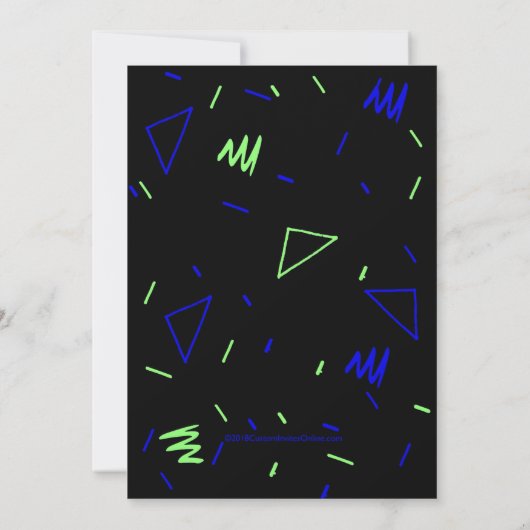 80sレトロの第40誕生会 招待状 (裏面)