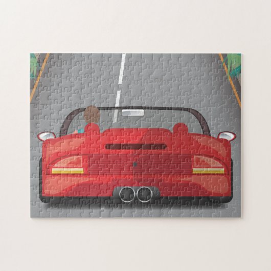 80sレトロアーケードレース ジグソーパズル (横)