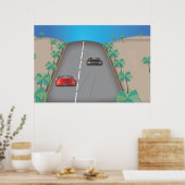 80sレトロアーケードレース ポスター (キッチン)