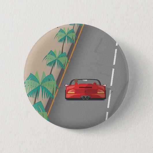 80sレトロアーケードレース 缶バッジ (正面)