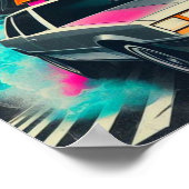 80sレトロウェーブガール ポスター (角)