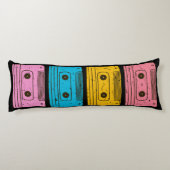 80sレトロカセット混合テープヴィンテージ技術ノスタルジア ボディピロー (裏面)