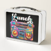 80sレトロカラフルボックス メタルランチボックス (正面)