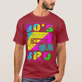 80sレトロテープBroパーティー80s DJパーティーgoer Tシャツ