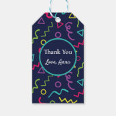 80sレトロネオンメンフィスカスタム誕生日ありがとう ギフトタグ (正面)