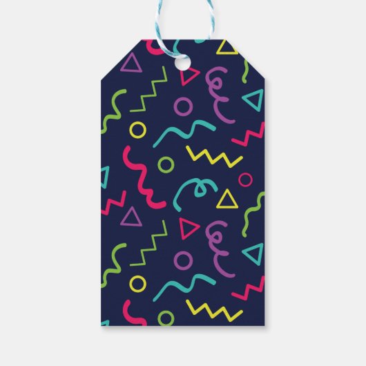 80sレトロネオンメンフィスカスタム誕生日ありがとう ギフトタグ (裏面)