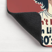 80sレトロノスタルジック音楽ラバーズトローバックデザイン マウスパッド (コーナー)