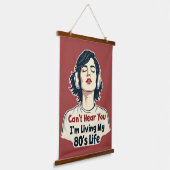 80sレトロノスタルジック音楽ラバーズトローバックデザイン 吊り下げ型タペストリー (傾斜あり)