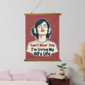 80sレトロノスタルジック音楽ラバーズトローバックデザイン 吊り下げ型タペストリー (寝室)