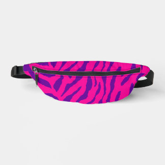 80sレトロパープルピンクタイガーストライプズFANNY PACK ファニーパック