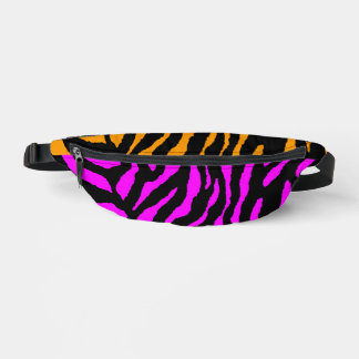 80sレトロピンクオレンジタイガーストライプズFANNY PACK ファニーパック