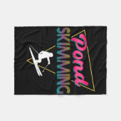 80sレトロポンドスキミングアパレルスキーポンスキマー フリースブランケット (正面(横))