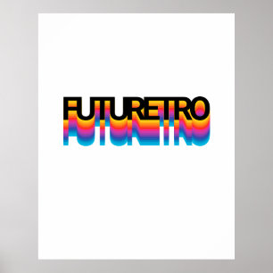 80sレトロモダン文字 ポスター