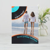 80sレトロレコード写真Save The Date 招待状 (スタンド正面)