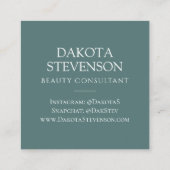 80sレトロ抽象芸術 | 70sグリーンと金ゴールドモノグラム コーリングカード (裏面)