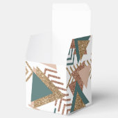 80sレトロ抽象芸術 | 70s緑と金ゴールドパレット フェイバーボックス (オープン)