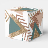 80sレトロ抽象芸術 | 70s緑と金ゴールドパレット フェイバーボックス (裏面サイド)