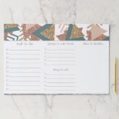 80sレトロ抽象芸術 | 70s緑と金ゴールドパレット ペーパーパッド (インサイチュ)